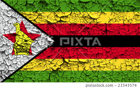 Flag of Zimbabwe with old texture. Vector Flag of Zimbabwe with old texture. Vector 21543574