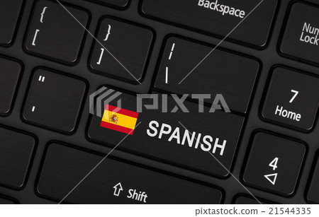 Enter button with flag Spain - Concept of language 21544335