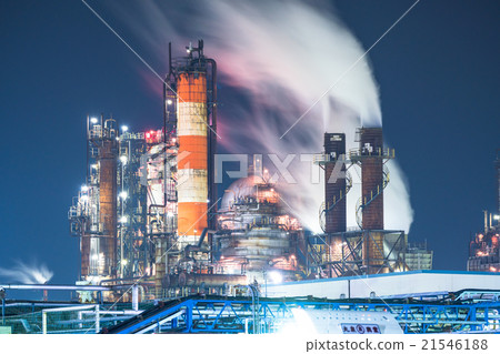Keihin Industrial Zone factory Night view Keihin Industrial Zone factory Night view 21546188