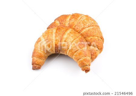 Croissant over white background Croissant over white background 21546496