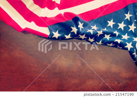 American flag on grunge wooden background American flag on grunge wooden background 21547190