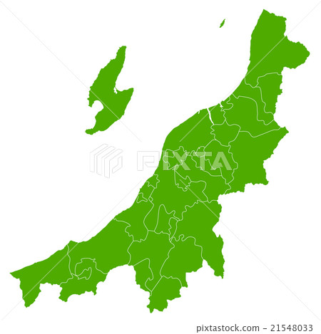 Niigata map green icon Niigata map green icon 21548033