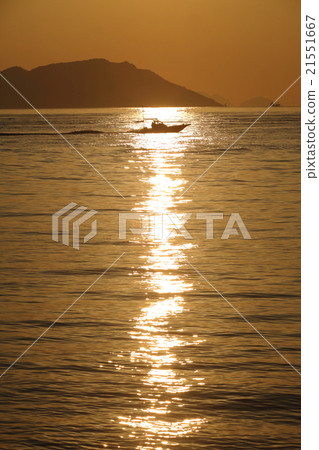 Evening view of Seto Inland Sea seen from Shodoshima Island Evening view of Seto Inland Sea seen from Shodoshima Island 21551667