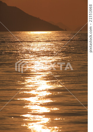 Evening view of Seto Inland Sea seen from Shodoshima Island Evening view of Seto Inland Sea seen from Shodoshima Island 21551668