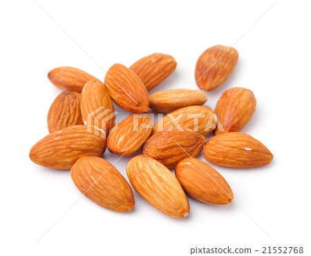 almond nuts isolated on white background 21552768