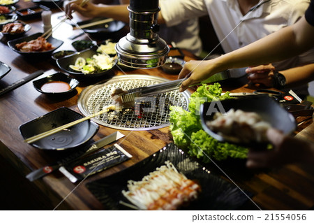 Raw beef slice for barbecue or Japanese style 21554056