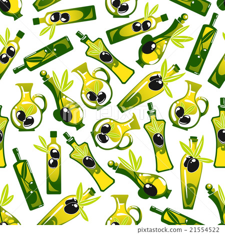 Olive oil bottles seamless pattern Olive oil bottles seamless pattern 21554522
