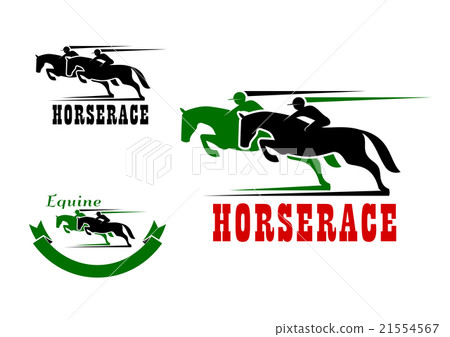 Horse race icons and equestrian sport 21554567