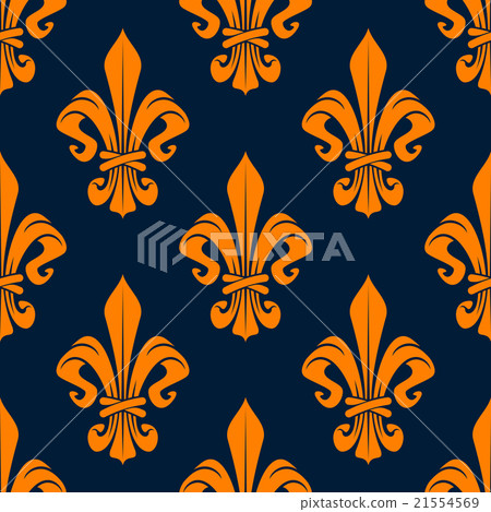 Orange royal french seamless pattern Orange royal french seamless pattern 21554569
