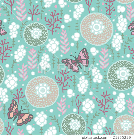seamless pattern with nature 21555239