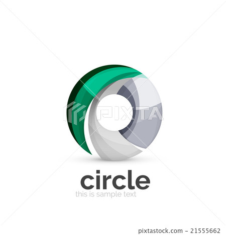 Abstract swirly round logo template 21555662