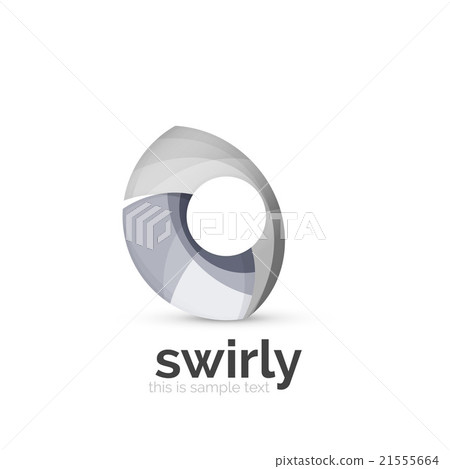 Abstract swirly round logo template 21555664