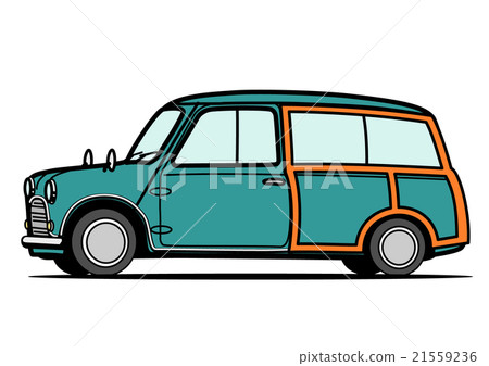 Classic type wagon car green 21559236