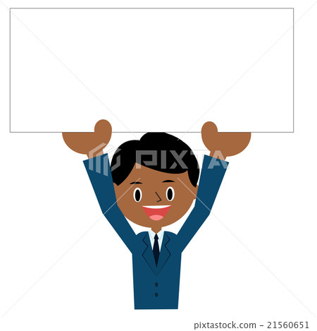 Businessman tried ~ ~ I tried raising the paper 3 ~ upper body 21560651