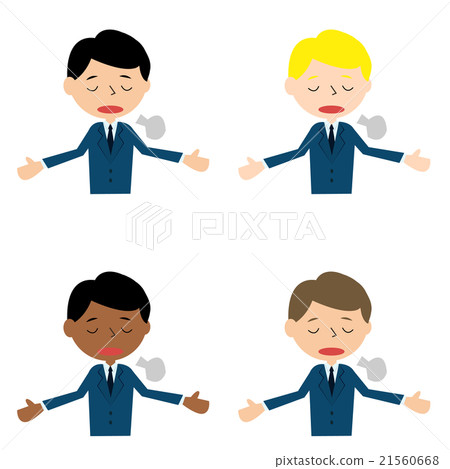 Businessman tried trying ~ disappointed set ~ upper body Businessman tried trying ~ disappointed set ~ upper body 21560668