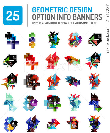 Set of web box geometric banners 21562287