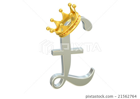 Pound Sterling with crown, 3D rendering Pound Sterling with crown, 3D rendering 21562764