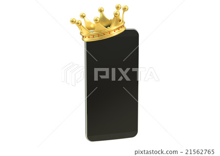 smartphone with crown, "3D rendering" smartphone with crown, "3D rendering" 21562765