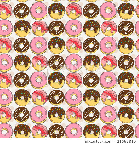 Vector Muffins Seamless Pattern. Cakes, Sweets. 21562819