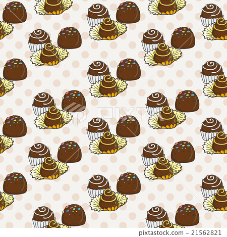 Vector Candy and Lollipop Seamless Pattern. Sweet 21562821
