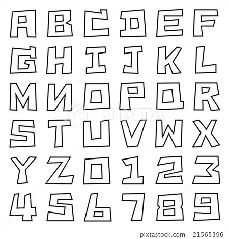 square uppercase font 21565396