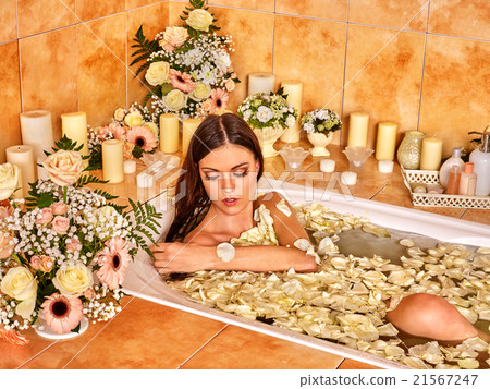 Woman at luxury spa. 21567247