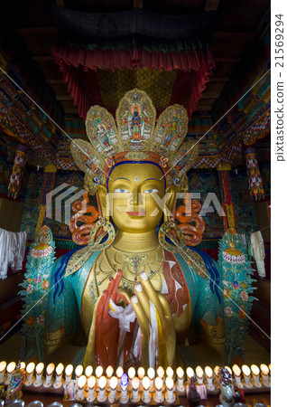 Chamkhang, statue of the future buddha, Leh 21569294