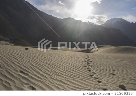 mountain and sand in Hunder village, Leh 21569353