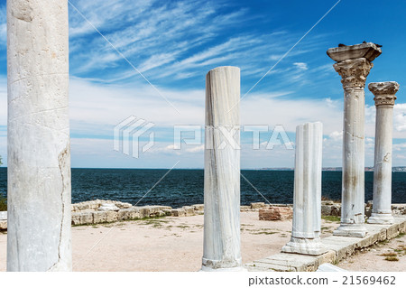 Ancient Greek basilica and marble columns 21569462