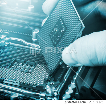 CPU in hand CPU in hand 21569475