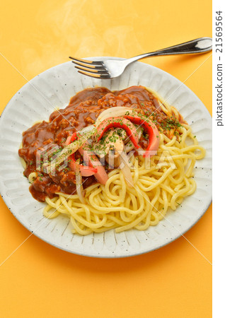 蒸汽合成修飾。名古屋肉，咖哩溫泉（咖哩肥皂意粉）風格，pa  -  aran。區域美食。 21569564