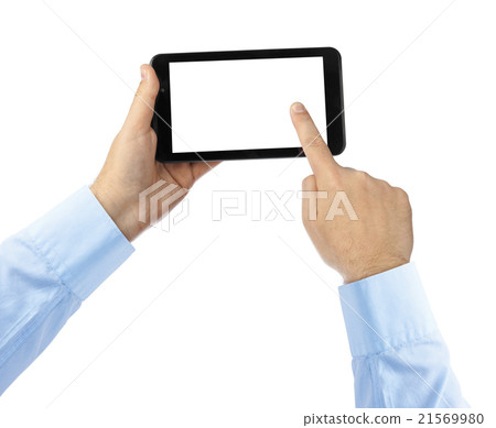 Hand with touchpad pc 21569980