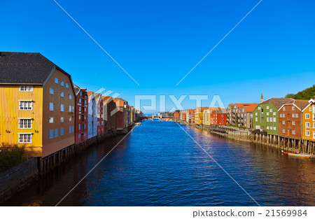 Cityscape of Trondheim Norway 21569984