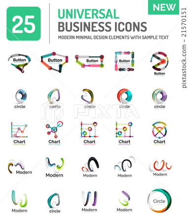 Set of new universal business logos 21570151