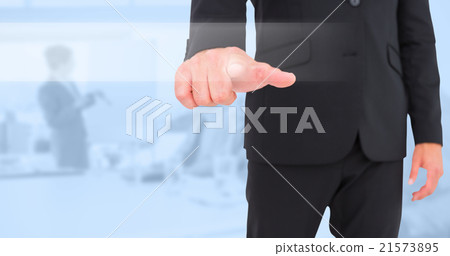 Composite image of businessman pointing with finger Composite image of businessman pointing with finger 21573895