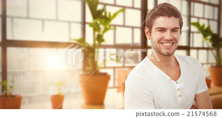 Composite image of handsome man Composite image of handsome man 21574568