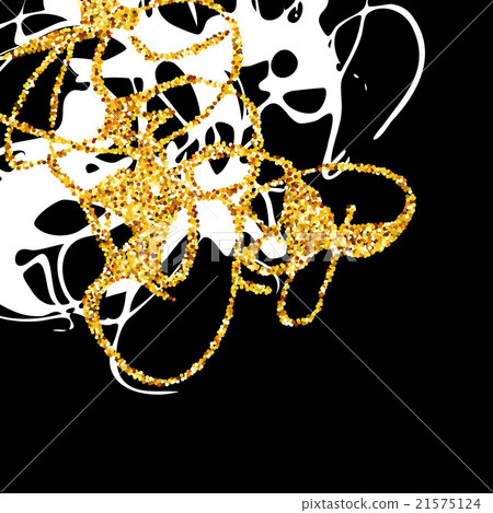 Abstract golden and black stains design element Abstract golden and black stains design element 21575124