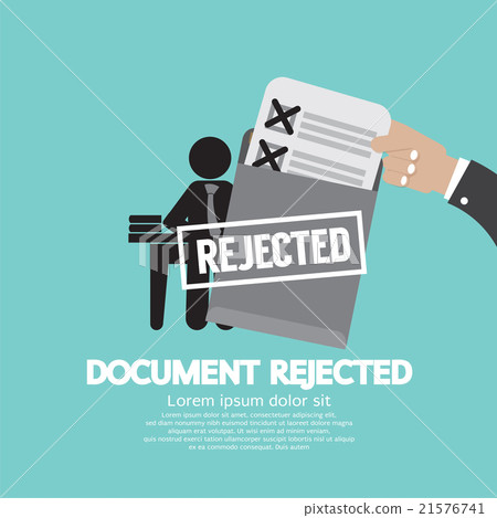 Document Rejected Vector Illustration. 21576741