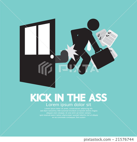 Kick In The Ass Symbol Vector Illustration. 21576744