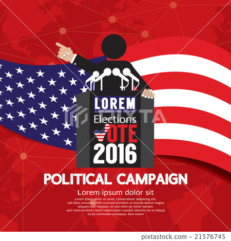 Political Campaign Banner Vector Illustration. 21576745