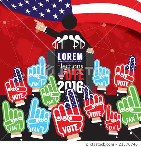 Political Campaign Banner Vector Illustration. 21576746