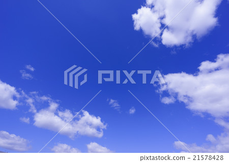 Pleasant skies Blue sky and white cloud background image Completion prediction Perth material Composite photo Wallpaper Copy space side 21578428