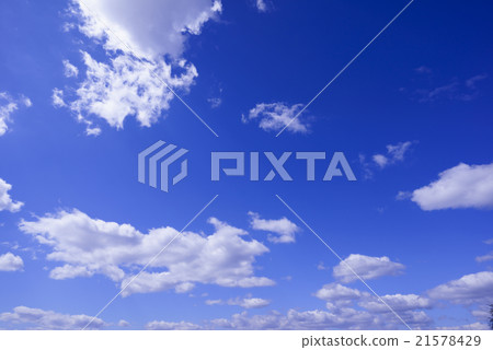 Pleasant skies Blue sky and white cloud background image Completion prediction Perth material Composite photo Wallpaper Copy space side 21578429