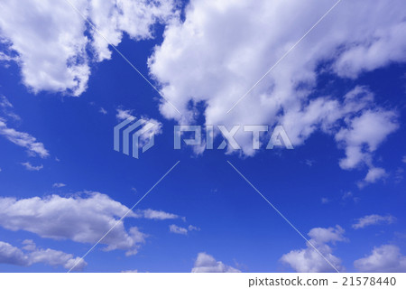 Pleasant skies Blue sky and white cloud background image Completion prediction Perth material Composite photo Wallpaper Copy space side 21578440
