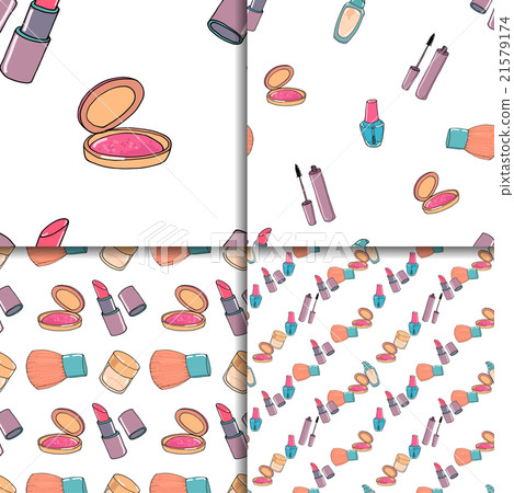 Makeup seamless pattern set 21579174