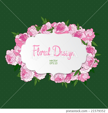 Floral vector frame 21579352