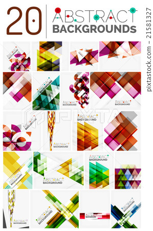 Collection of modern abstract square, triangle and Collection of modern abstract square, triangle and 21581327