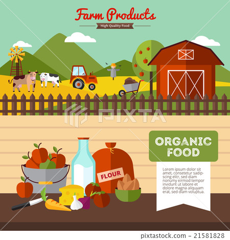 Two Farm Banners In Flat Style 21581828