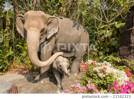 Elephant and baby elephant Elephant and baby elephant 21582323