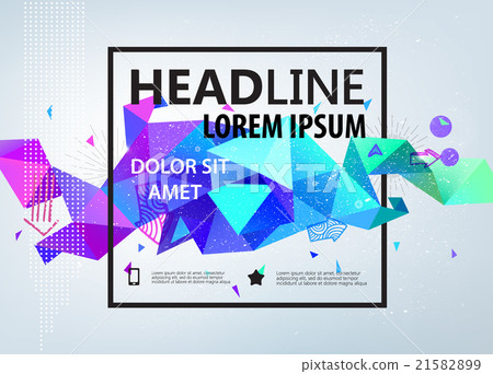 Poster, Banner, Flyer, Cover, Brochure faceted Poster, Banner, Flyer, Cover, Brochure faceted 21582899